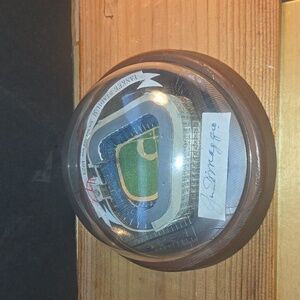 JOE DIMAGGIO SIGNED AUTOGRAPH DOMED REPLICA OF 1923 NY YANKEE STADIUM SCULPTURE